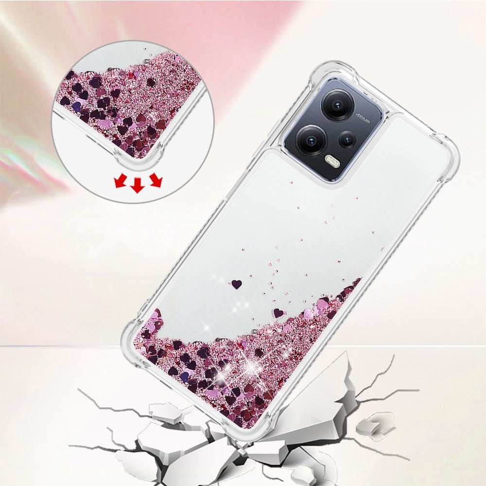 For Xiaomi Redmi Note 12 5G (Global) / (India) / (China)  / Poco X5 5G TPU Case Glitter Quicksand Shockproof Phone Back Cover