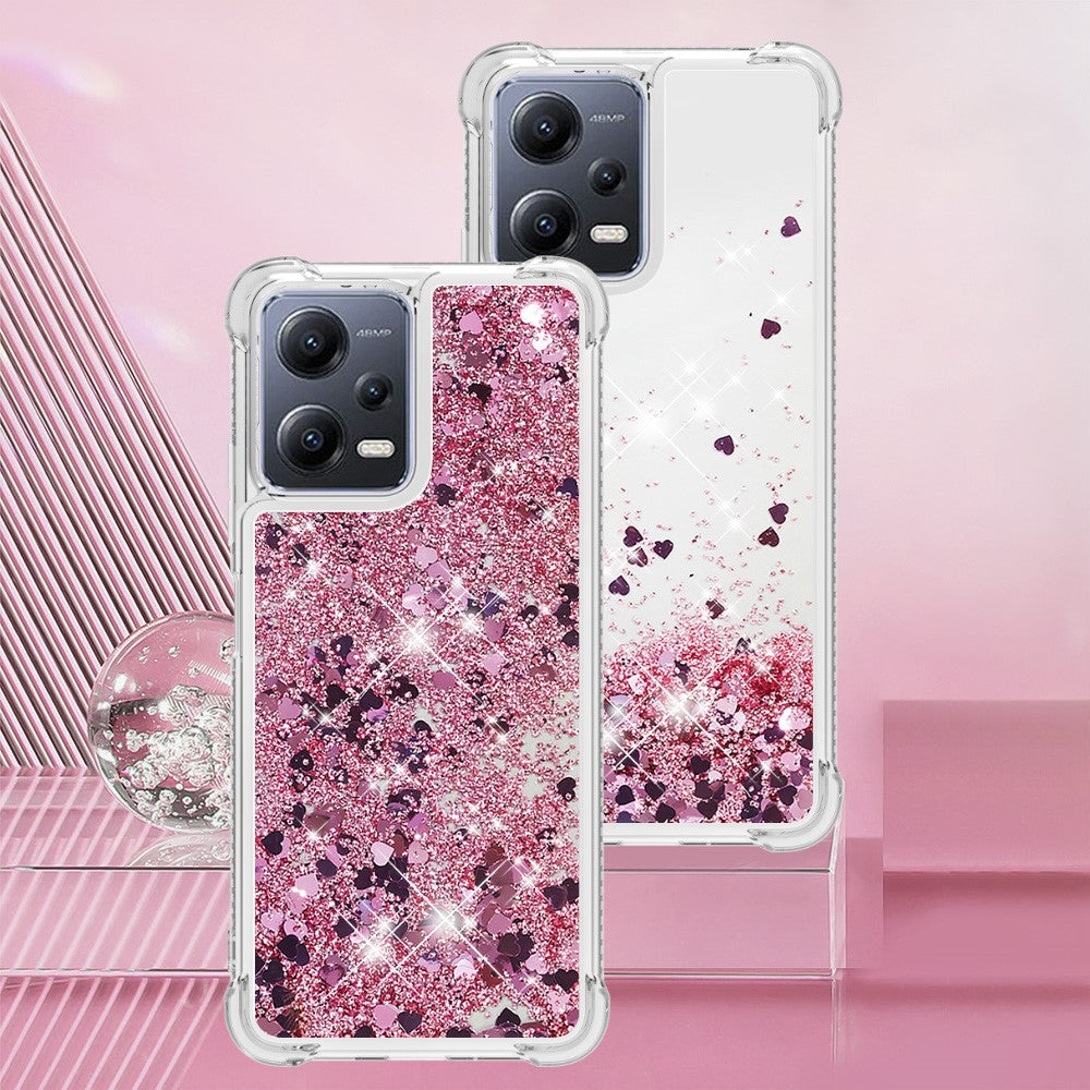 For Xiaomi Redmi Note 12 5G (Global) / (India) / (China)  / Poco X5 5G TPU Case Glitter Quicksand Shockproof Phone Back Cover