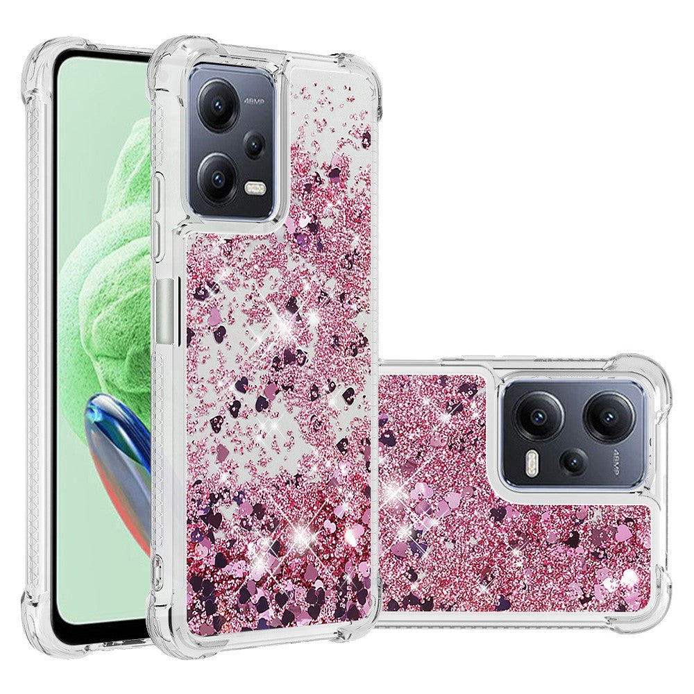 For Xiaomi Redmi Note 12 5G (Global) / (India) / (China)  / Poco X5 5G TPU Case Glitter Quicksand Shockproof Phone Back Cover