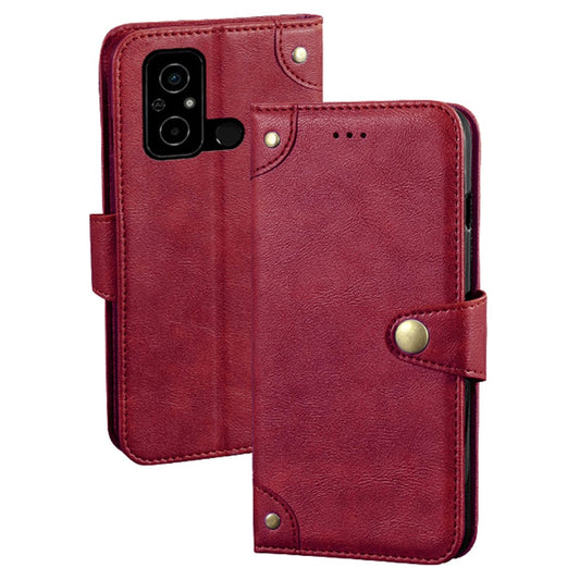 Xiaomi Poco C55 4G Handyhülle – IDEWEI Magnetic Closure Phone Cover PU-Leder-Geldbörsen-Handy-Ständerhülle
