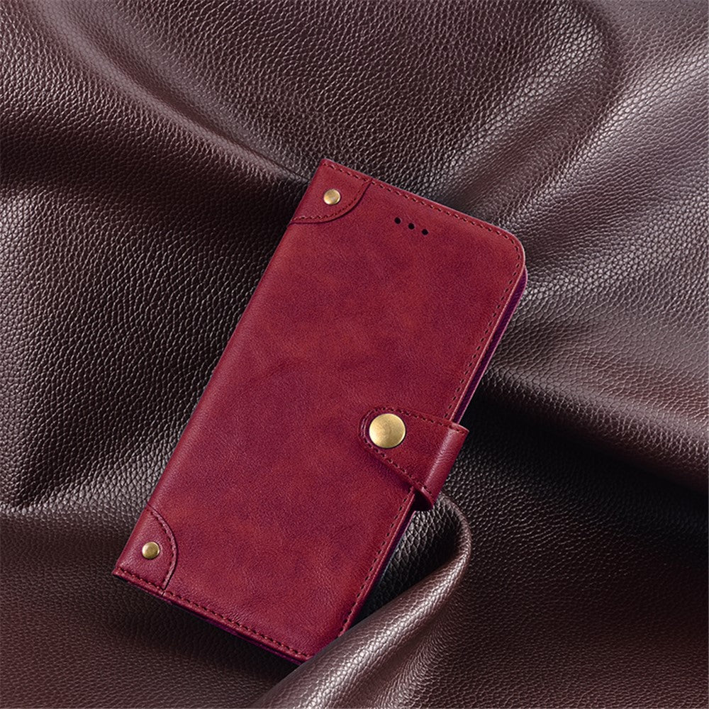 IDEWEI Magnetic Closure Phone Cover for Xiaomi Poco C55 4G , PU Leather Wallet Cell Phone Stand Case