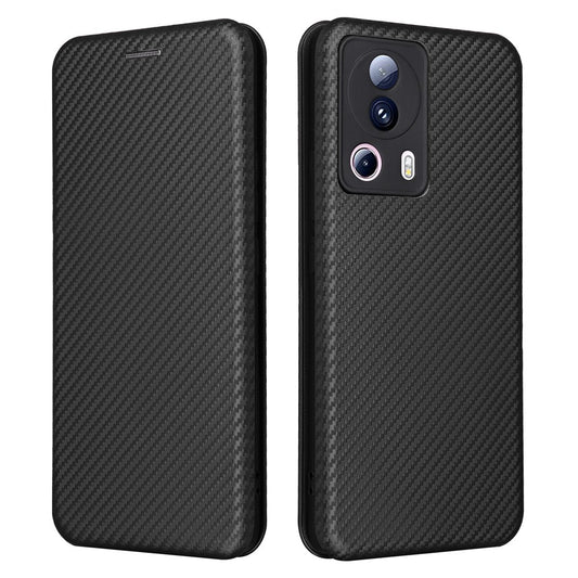 Xiaomi Civi 2 5G / Xiaomi 13 Lite Handyhülle – Civi 2 5G-, PU-Leder, Karbonfaser-Textur, Ständer, Kartensteckplatz-Abdeckung