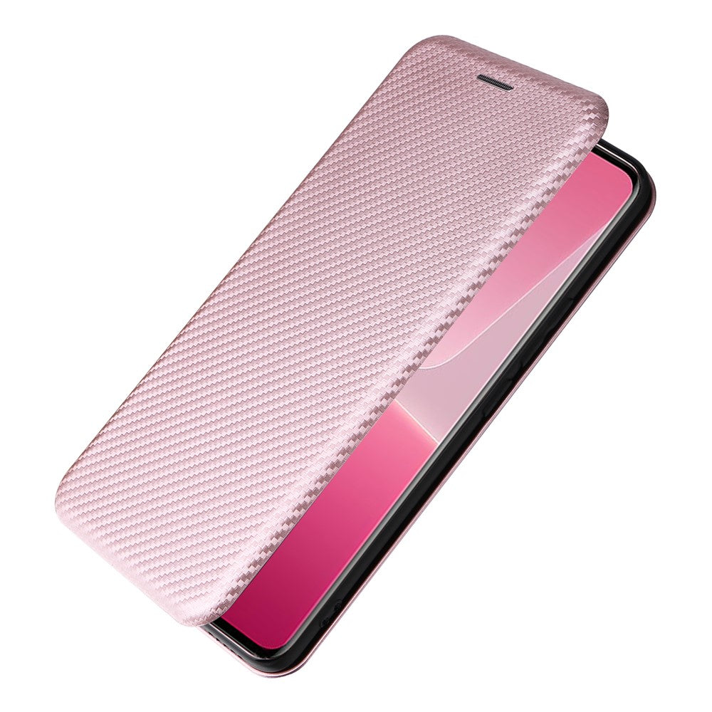 For Xiaomi 13 Lite / Civi 2 5G Phone Case PU Leather Carbon Fiber Texture Stand Card Slot Cover