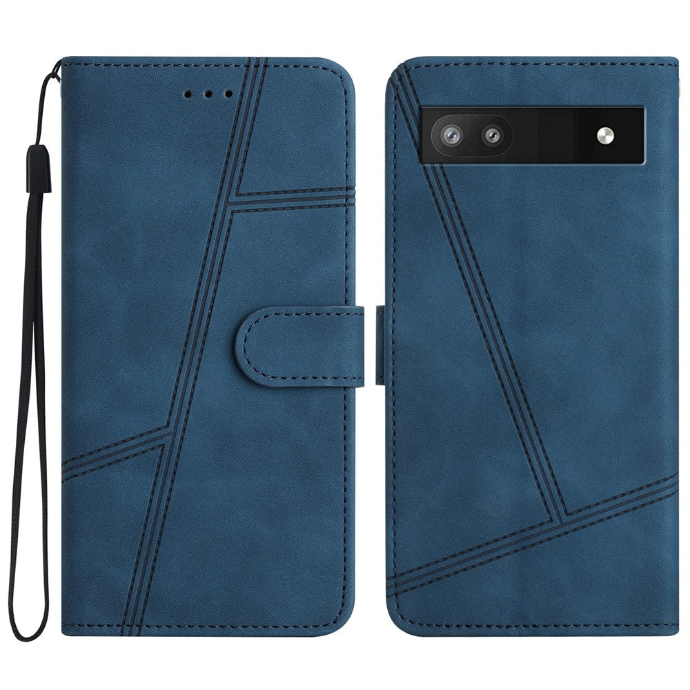 Pixel 7a Wallet-Hülle – mit Sturzschutz & geprägtem Linienmuster