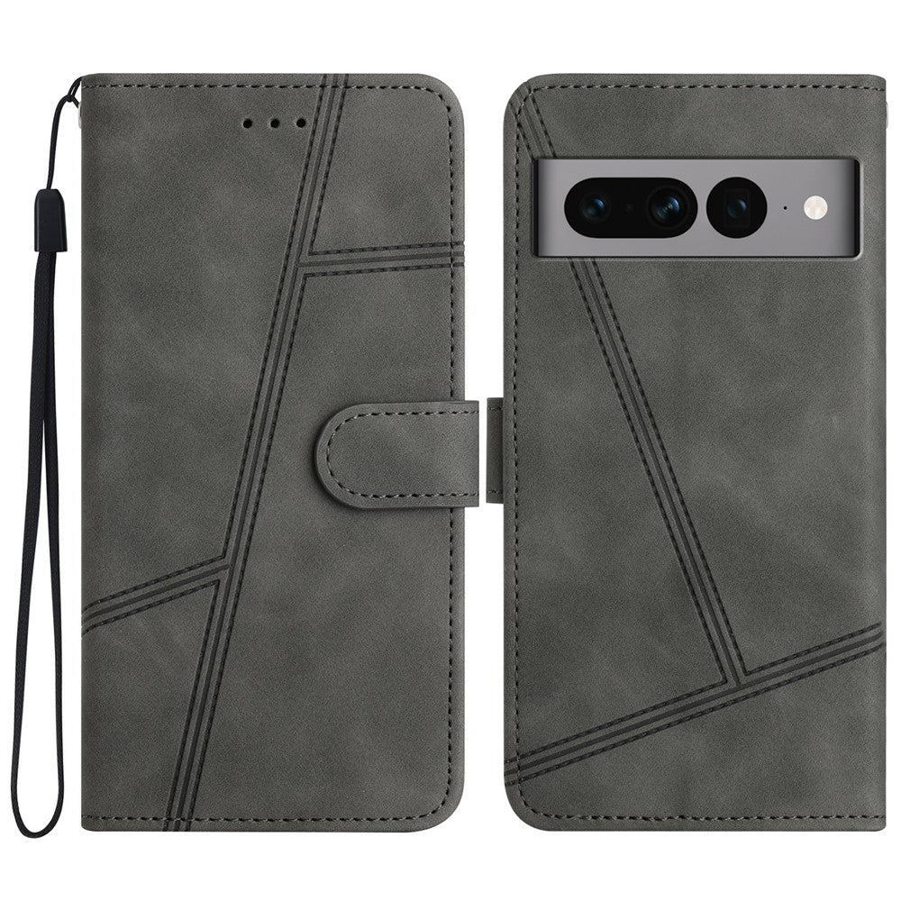 Pixel 7 Pro 5G Wallet-Hülle – mit Sturzschutz & geprägtem Linienmuster