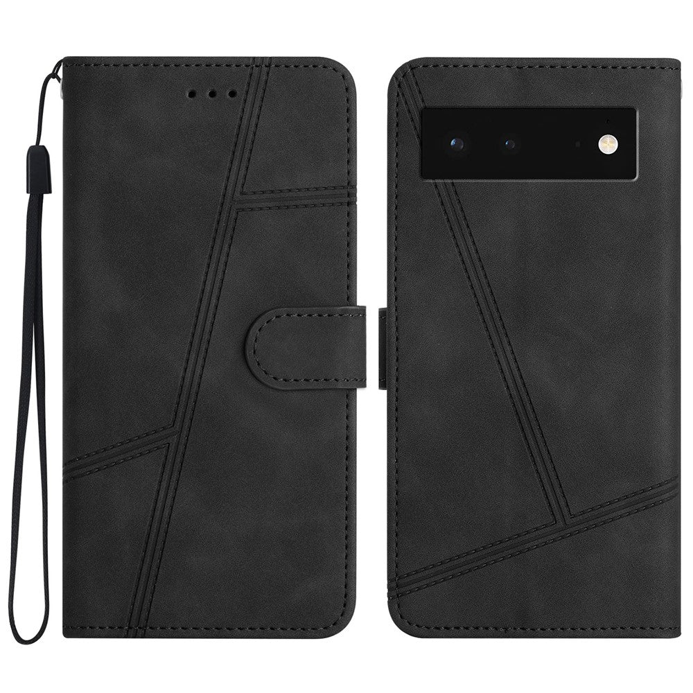 Pixel 6 Wallet-Hülle – mit Sturzschutz & geprägtem Linienmuster