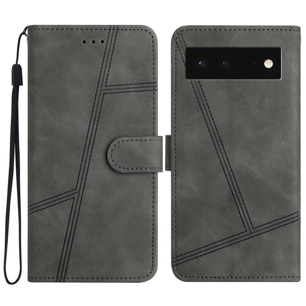 Pixel 6 Wallet-Hülle – mit Sturzschutz & geprägtem Linienmuster