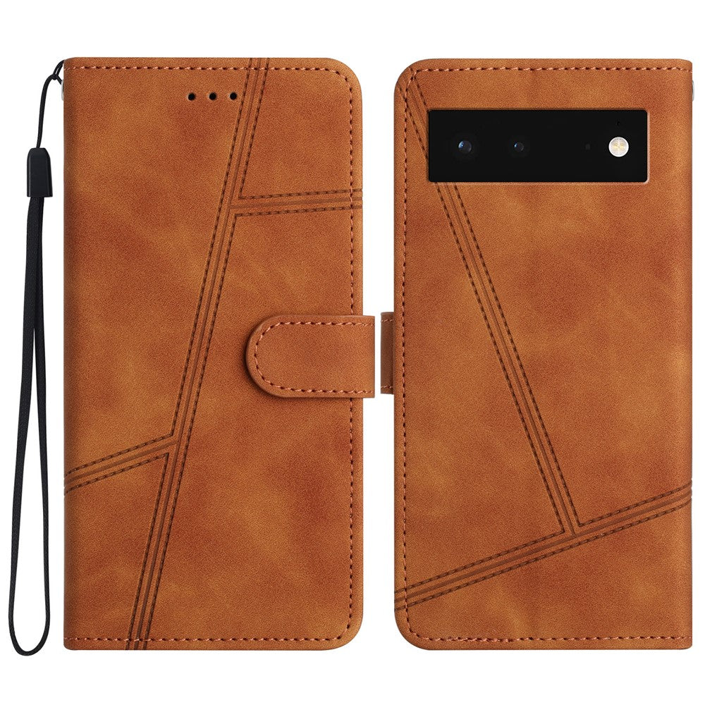 Pixel 6 Wallet-Hülle – mit Sturzschutz & geprägtem Linienmuster
