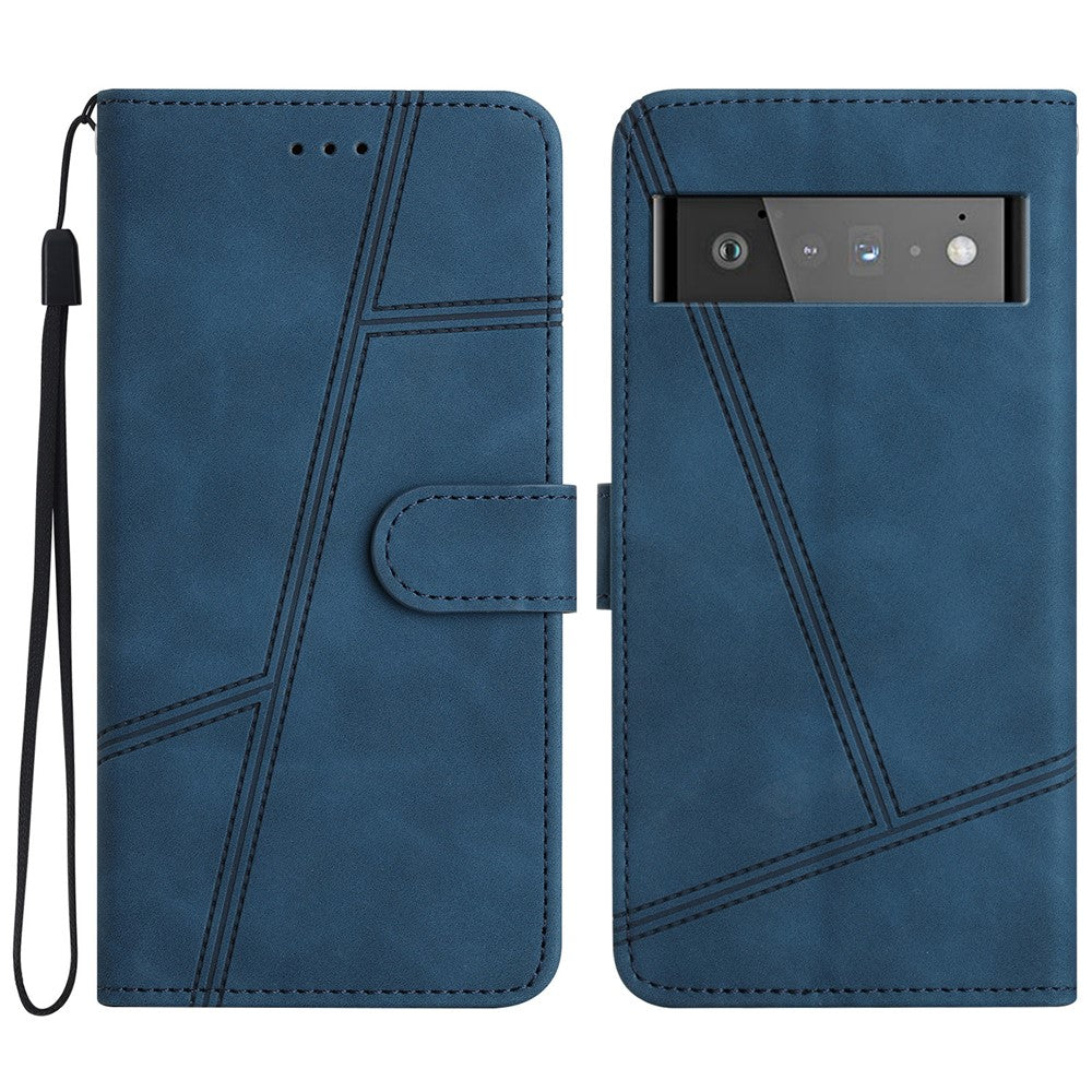 Pixel 6 Pro 5G Wallet-Hülle – mit Sturzschutz & geprägtem Linienmuster
