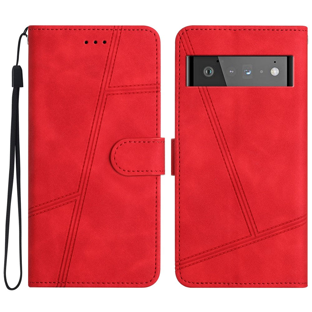 Pixel 6 Pro 5G Wallet-Hülle – mit Sturzschutz & geprägtem Linienmuster