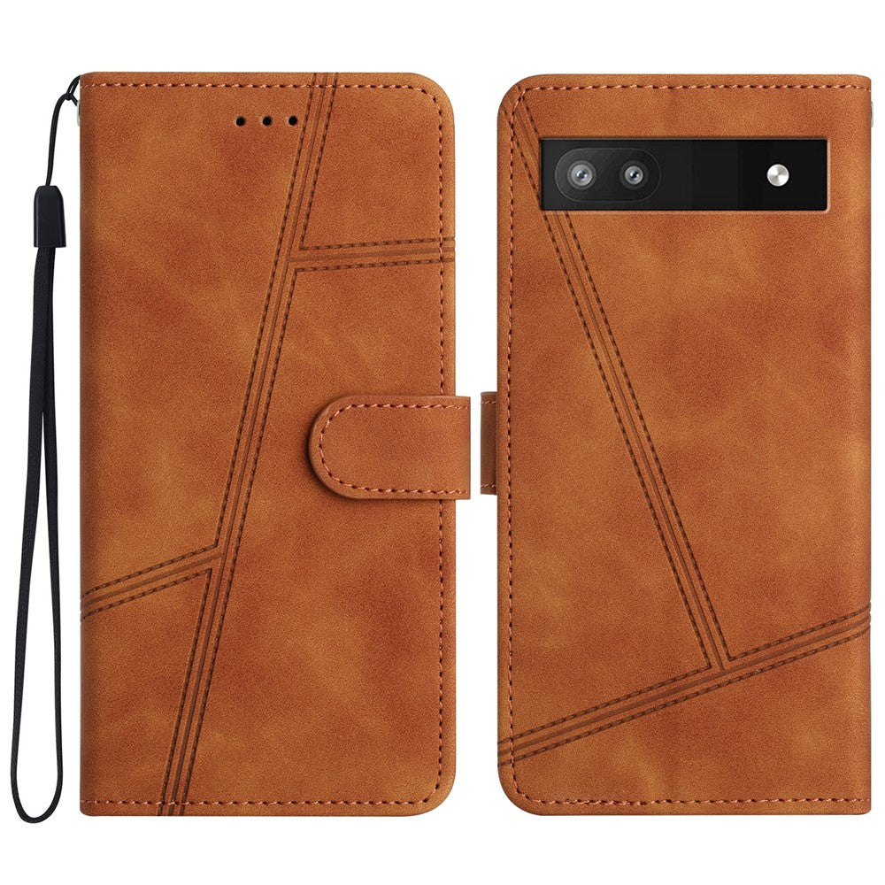 Pixel 6a Wallet-Hülle – mit Sturzschutz & geprägtem Linienmuster