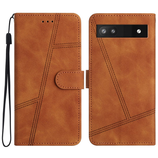 Pixel 6a Wallet-Hülle – mit Sturzschutz & geprägtem Linienmuster
