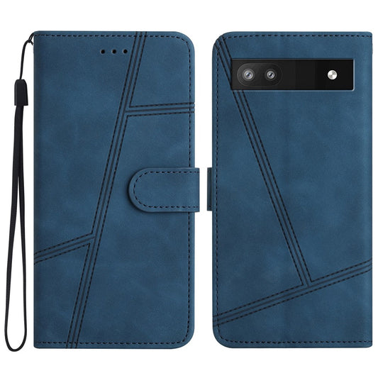 Pixel 6a Wallet-Hülle – mit Sturzschutz & geprägtem Linienmuster