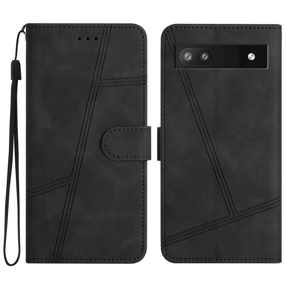 Pixel 6a Wallet-Hülle – mit Sturzschutz & geprägtem Linienmuster