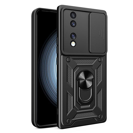 Honor 70 5G Handyhülle – mit Standfunktion, mit Kamera-Schiebeabdeckung, aus TPU / PC
