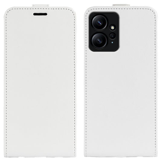 Xiaomi Redmi Note 12 4G Handyhülle – Vertikale Flip- mit Crazy Horse-Textur, Kartenhalter, PU-Leder