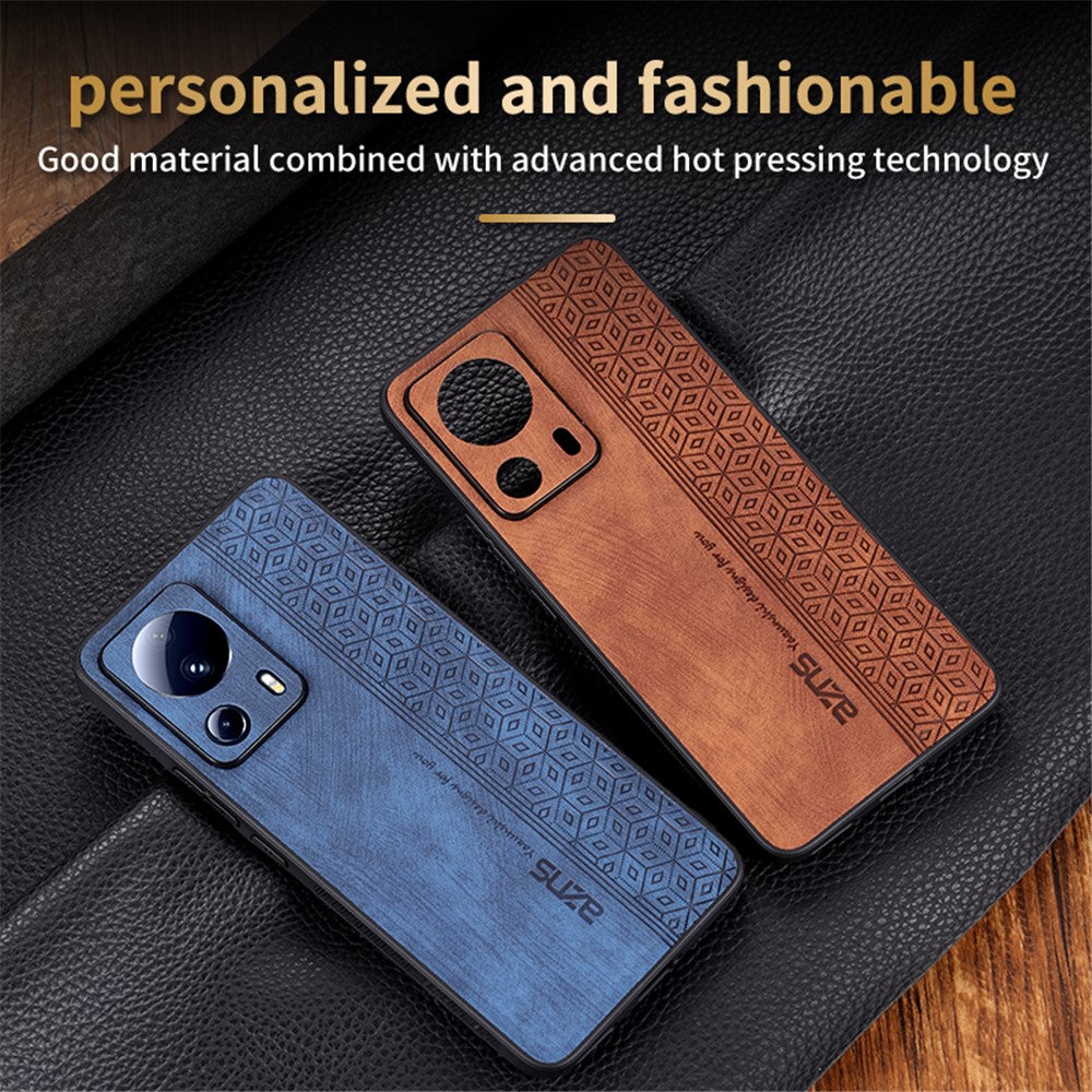 AZNS For Xiaomi 13 Lite / Civi 2 5G Anti-scratch Phone Case Imprinted PU Leather Coated TPU Back Cover