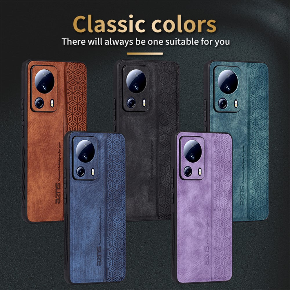 AZNS For Xiaomi 13 Lite / Civi 2 5G Anti-scratch Phone Case Imprinted PU Leather Coated TPU Back Cover