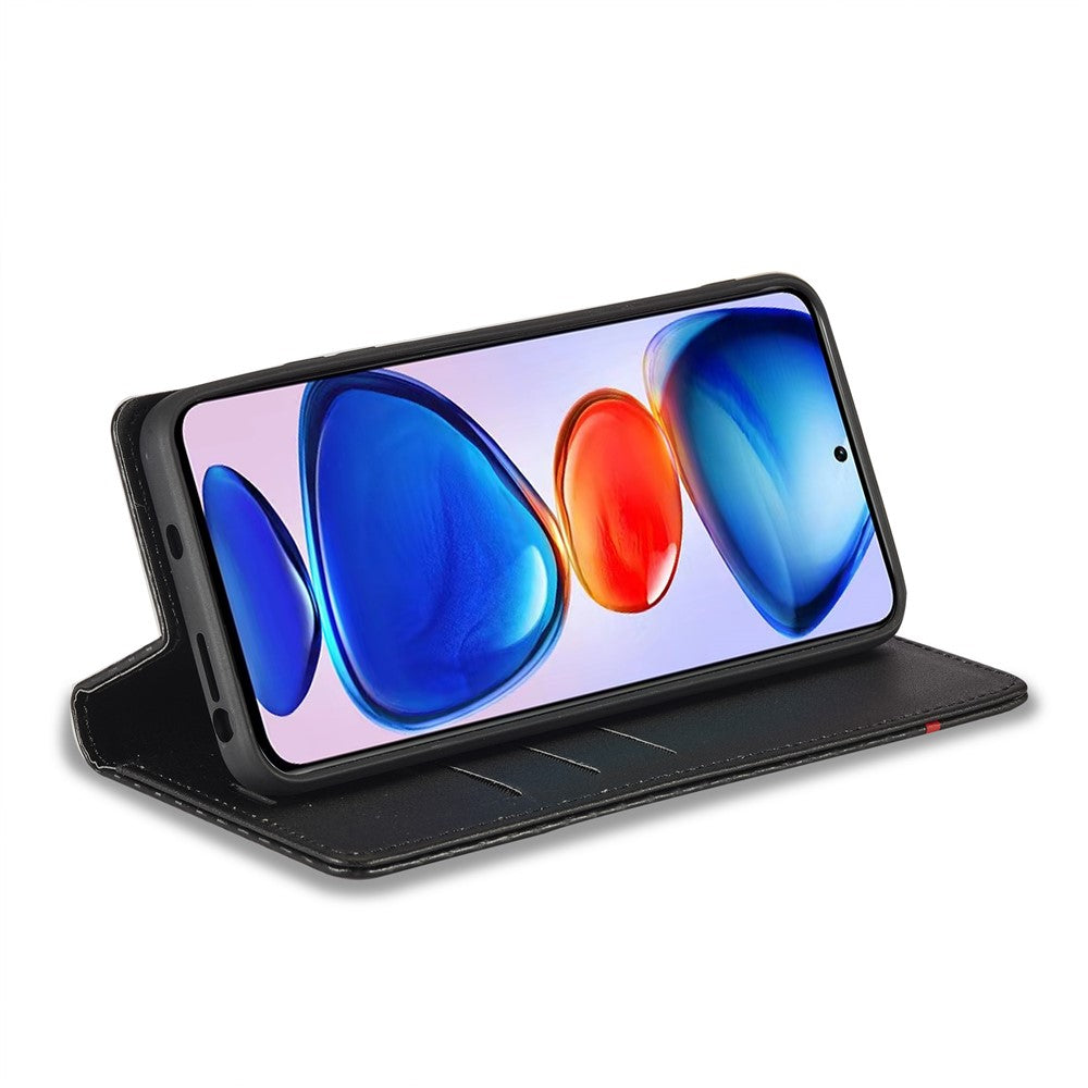 LC.IMEEKE For Xiaomi Redmi Note 12 Pro 4G / Note 11 Pro 4G (Mediatek) / 5G (Qualcomm) Carbon Fiber Texture Stand Cover PU Leather Wallet Phone Case