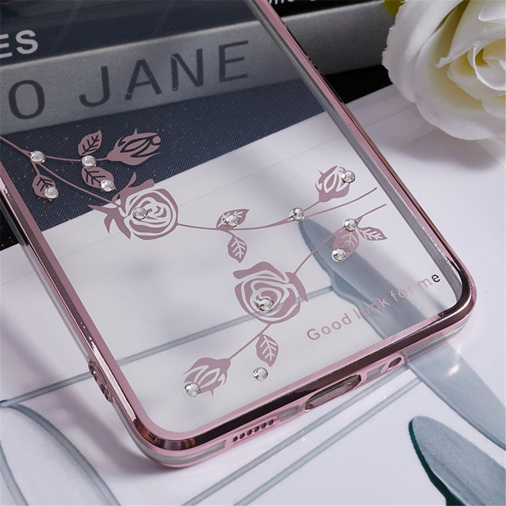 Galaxy S20 Plus 5G/4G Schutzhülle – Mit Blumenmuster, Strasssteinen & integriertem Ständer