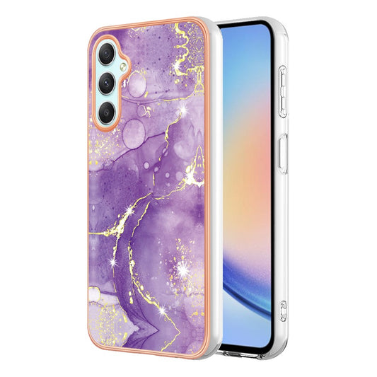 Galaxy A24 4G Schutzhülle – Mit Marmormuster 2,0 mm Galvanik-Rückseite