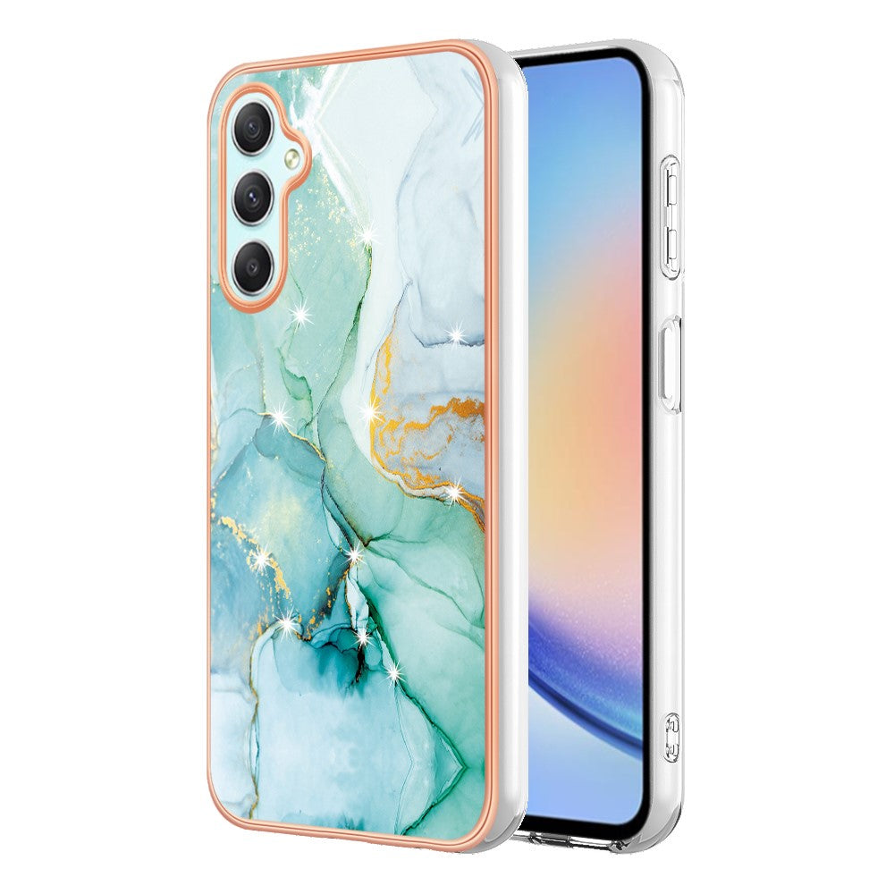 Galaxy A24 4G Schutzhülle – Mit Marmormuster 2,0 mm Galvanik-Rückseite