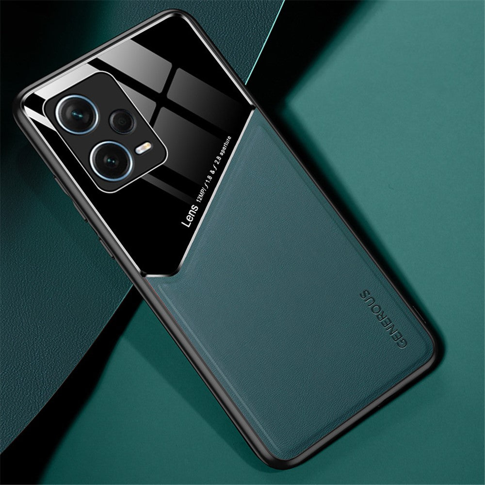 Shockproof Case for Xiaomi Redmi Note 12 Pro+ 5G TPU + PC + PU Leather Slim Phone Cover Support Magnetic Car Mount