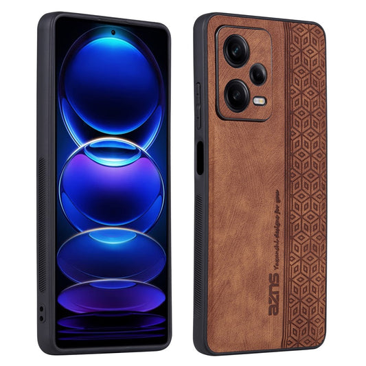 Xiaomi Redmi Note 12 5G (India) / Xiaomi Poco X5 5G / Xiaomi Redmi Note 12 5G (Global) Handyhülle – AZNS (Indien) / Poco X5 5G bedruckte mit PU-Lederbeschichtung und TPU-Abdeckung