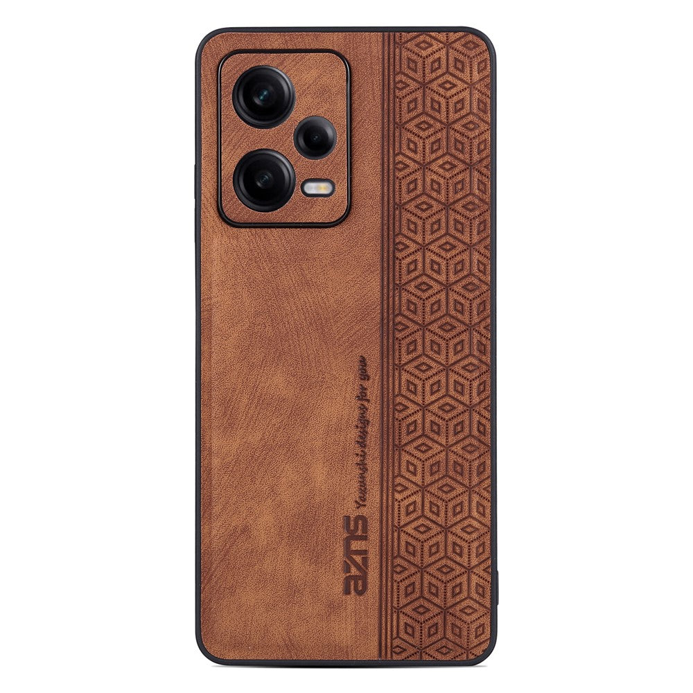 AZNS For Xiaomi Redmi Note 12 5G (Global) / (India) / Poco X5 5G Imprinted PU Leather Coated TPU Cover Phone Case