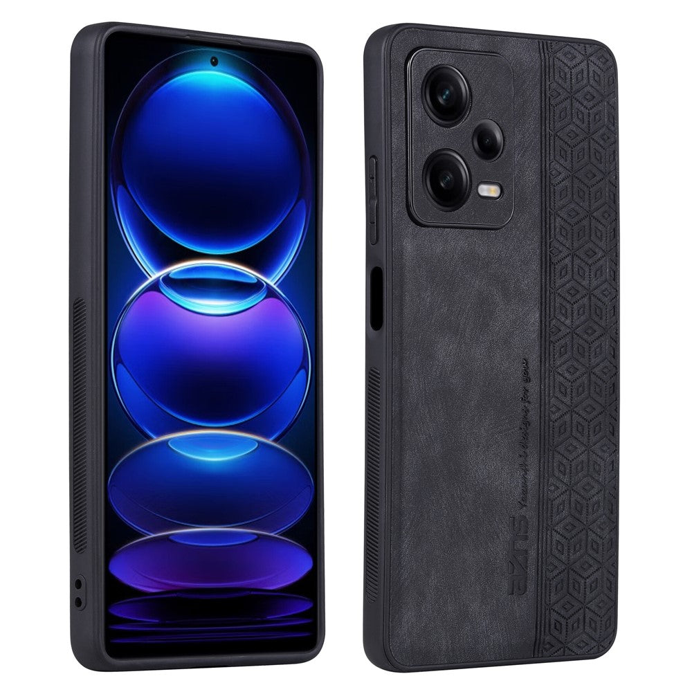 AZNS For Xiaomi Redmi Note 12 5G (Global) / (India) / Poco X5 5G Imprinted PU Leather Coated TPU Cover Phone Case