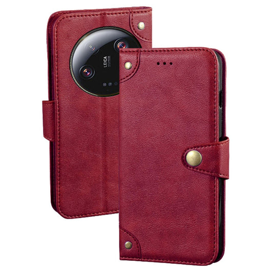 Xiaomi 13 Ultra Handyhülle – IDEWEI PU-Leder-Smartphone-, Brieftaschen-Ständer