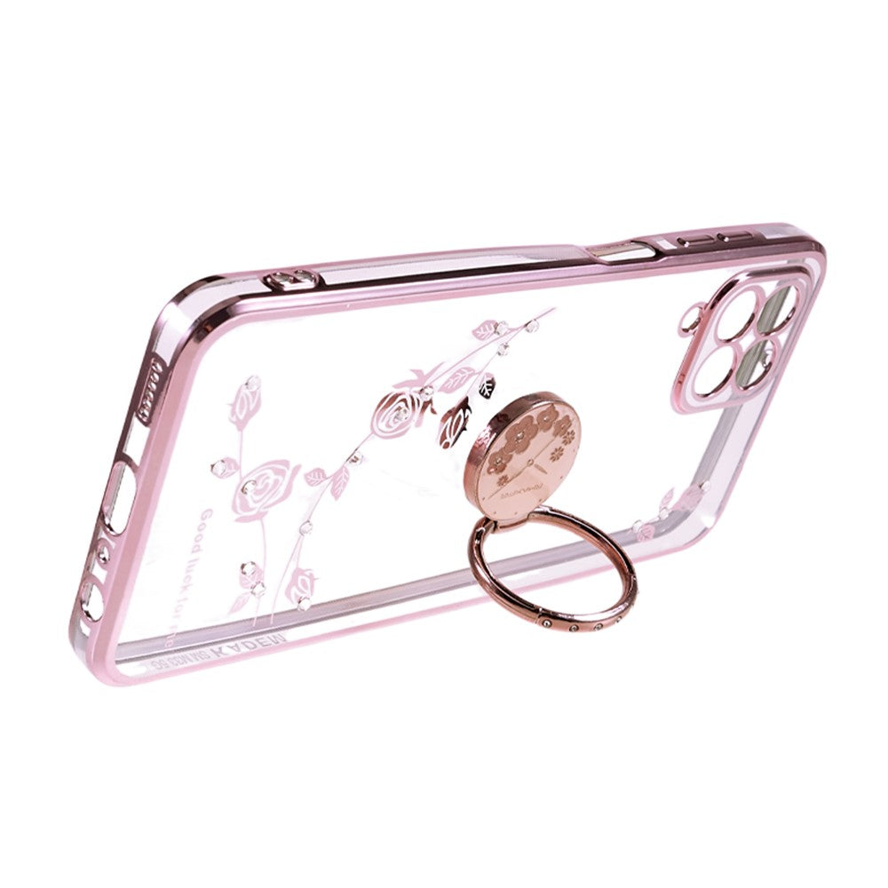 Galaxy A42 5G Blütenhülle – Glänzend mit Strass-Ring