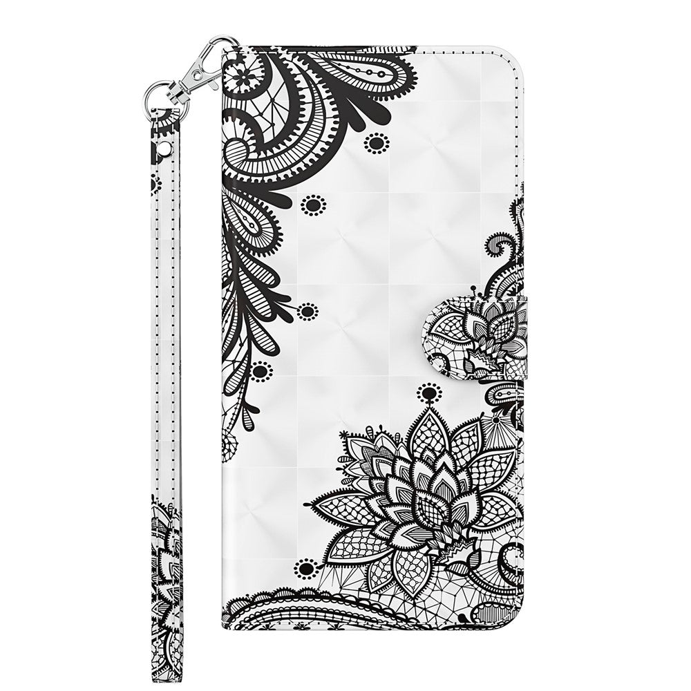 For Xiaomi 13 Ultra 3D Pattern Printing Leather Phone Case Wallet Stand Cover with Strap