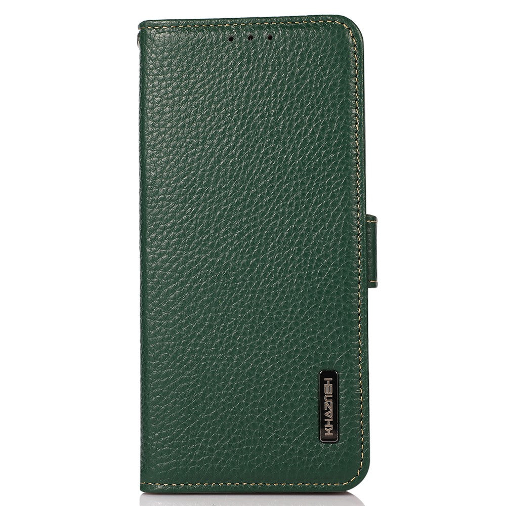 KHAZNEH For Xiaomi 13 Ultra RFID Blocking Genuine Cow Leather Phone Case Wallet Stand Flip Cover