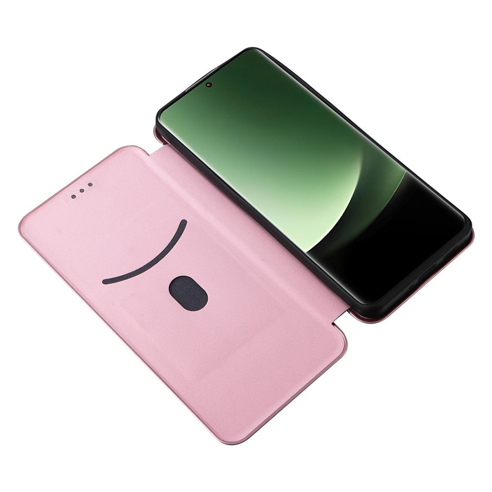 For Xiaomi 13 Ultra PU Leather Phone Case Carbon Fiber Texture Stand Card Slot Cover