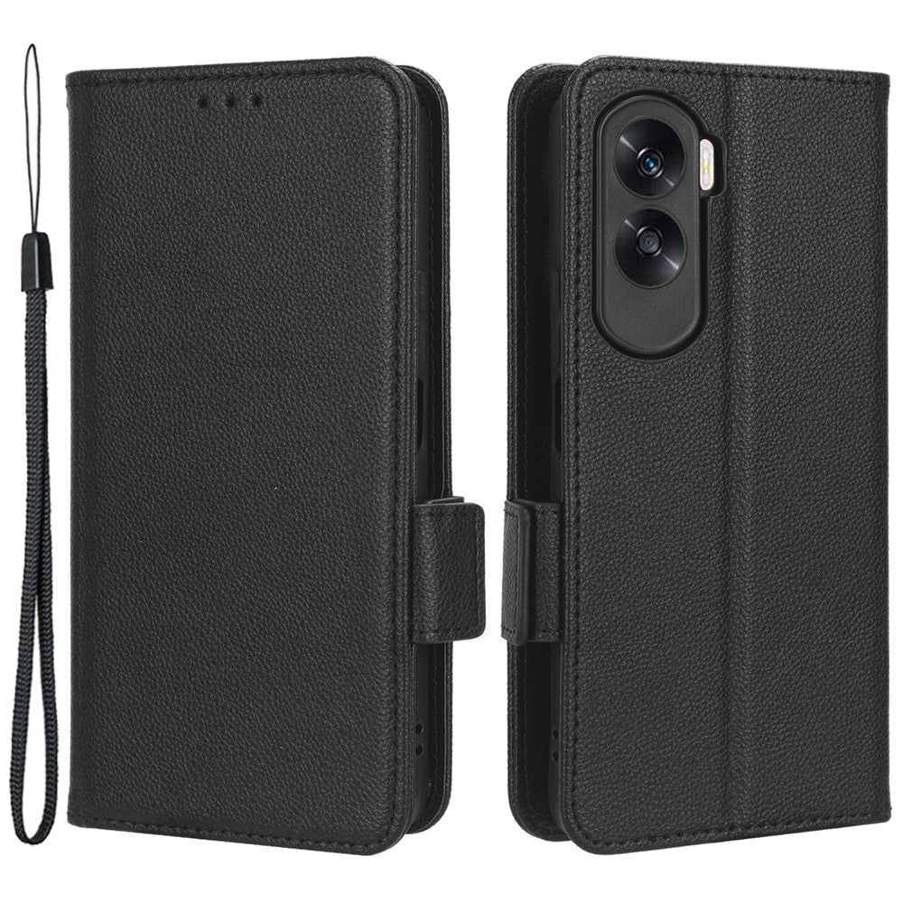 For Honor 90 Lite 5G / X50i 5G Anti-Scratch PU Leather Wallet Phone Case Litchi Texture Flip Stand Phone Cover