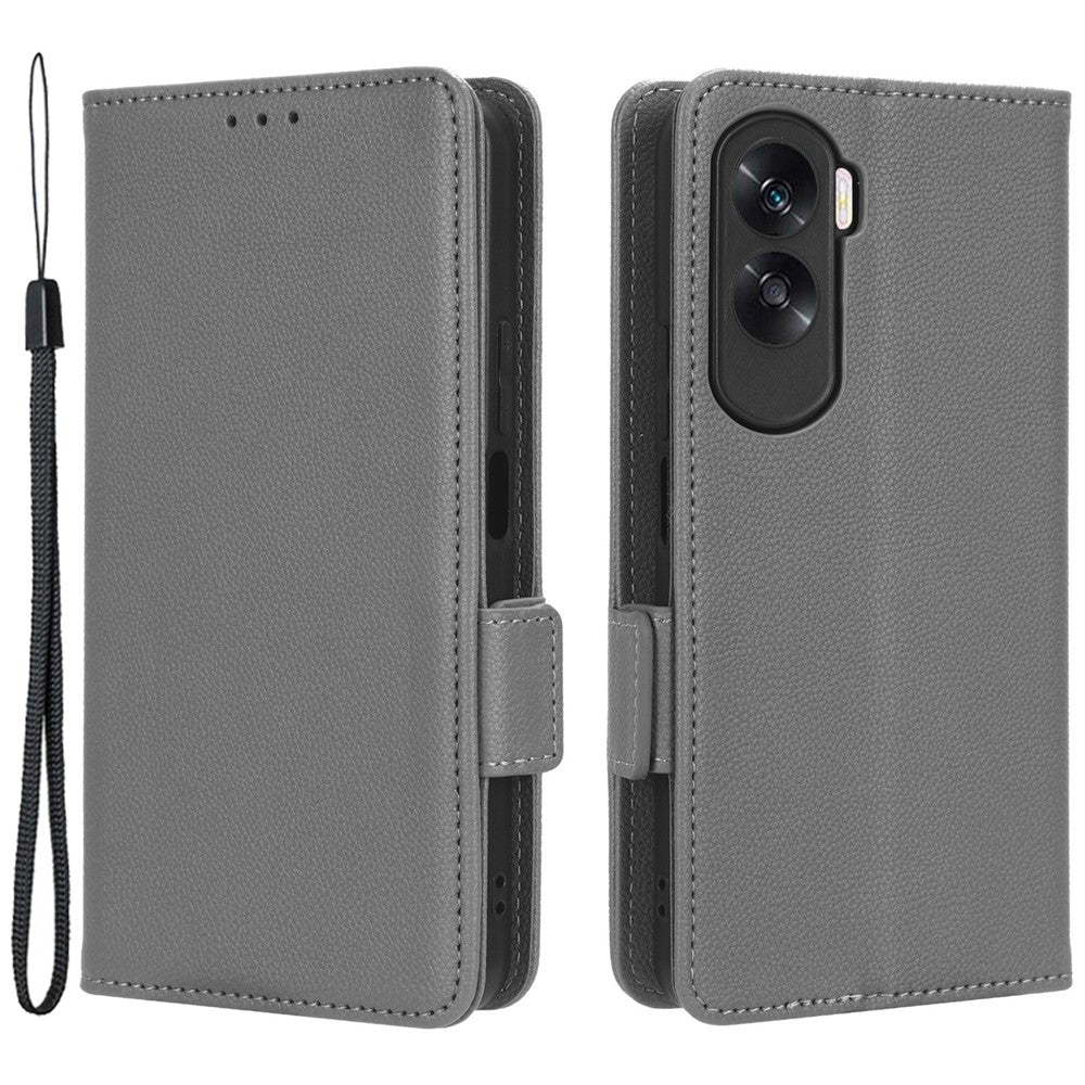 For Honor 90 Lite 5G / X50i 5G Anti-Scratch PU Leather Wallet Phone Case Litchi Texture Flip Stand Phone Cover