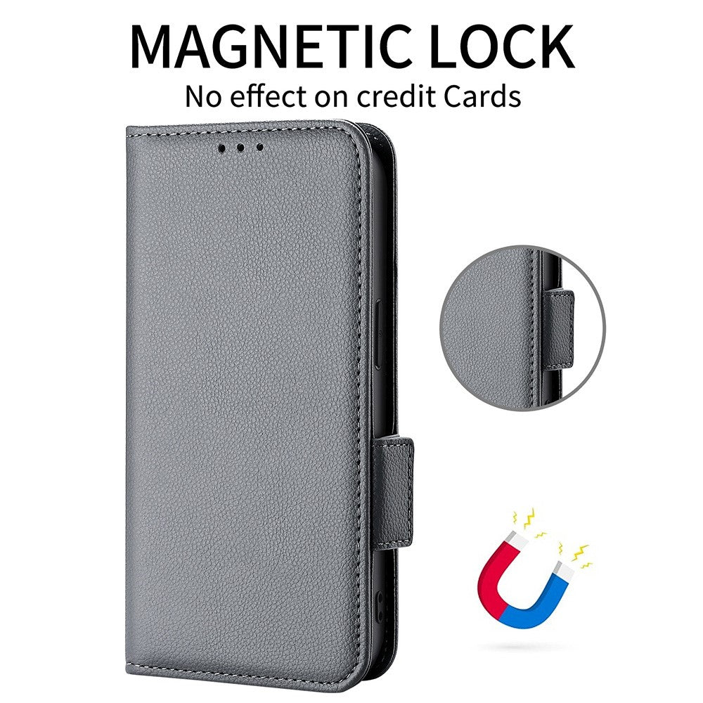 For Honor 90 Lite 5G / X50i 5G Anti-Scratch PU Leather Wallet Phone Case Litchi Texture Flip Stand Phone Cover