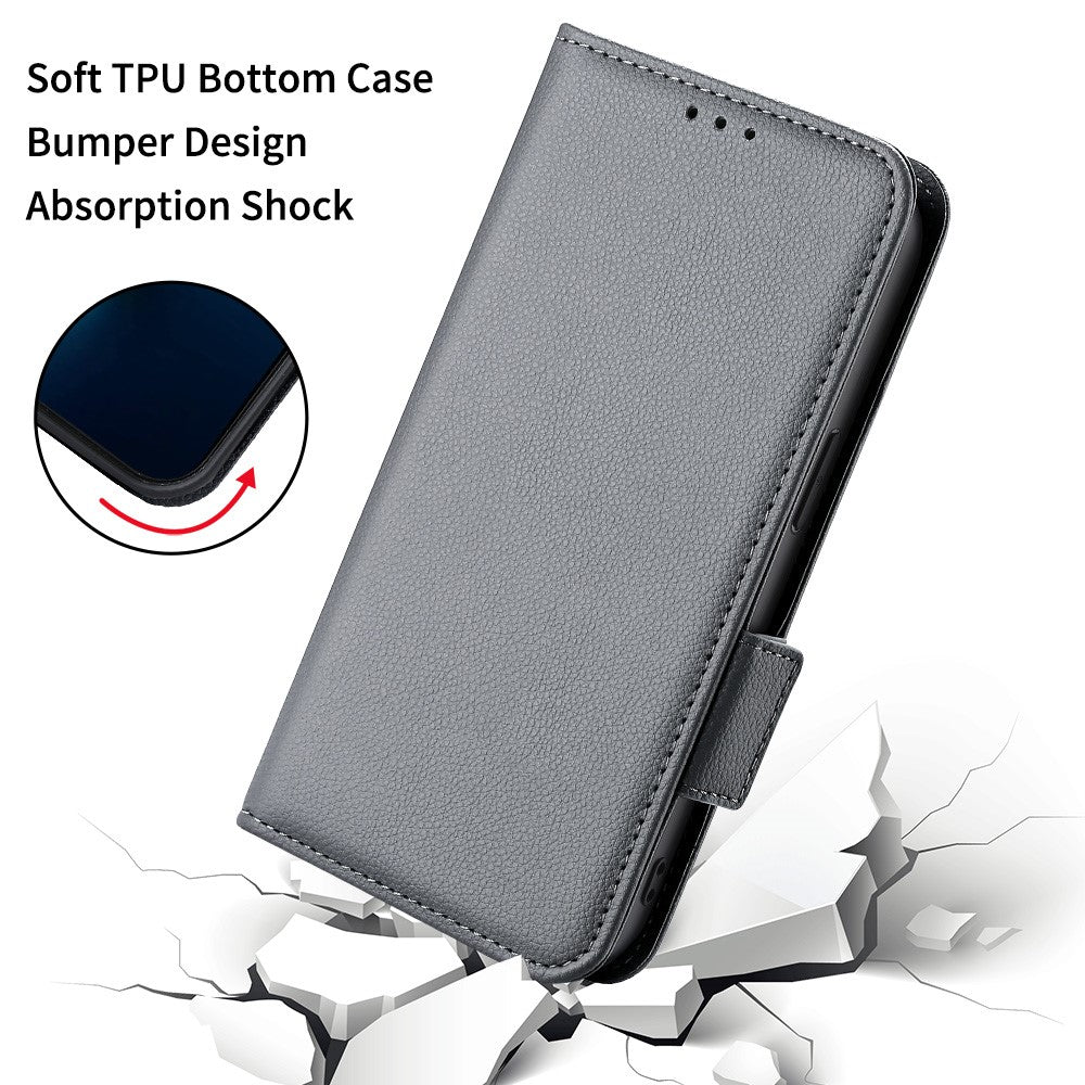 For Honor 90 Lite 5G / X50i 5G Anti-Scratch PU Leather Wallet Phone Case Litchi Texture Flip Stand Phone Cover