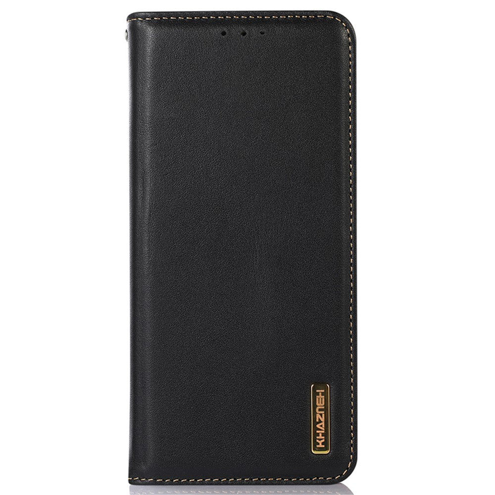 KHAZNEH For Xiaomi 13 Ultra Mobile Phone Cover RFID Blocking Genuine Cowhide Leather Stand Wallet Case