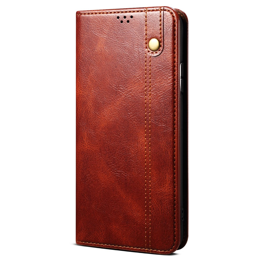 For Xiaomi 13 Ultra Leather Wallet Phone Case Waxy Crazy Horse Texture Stand Phone Cover