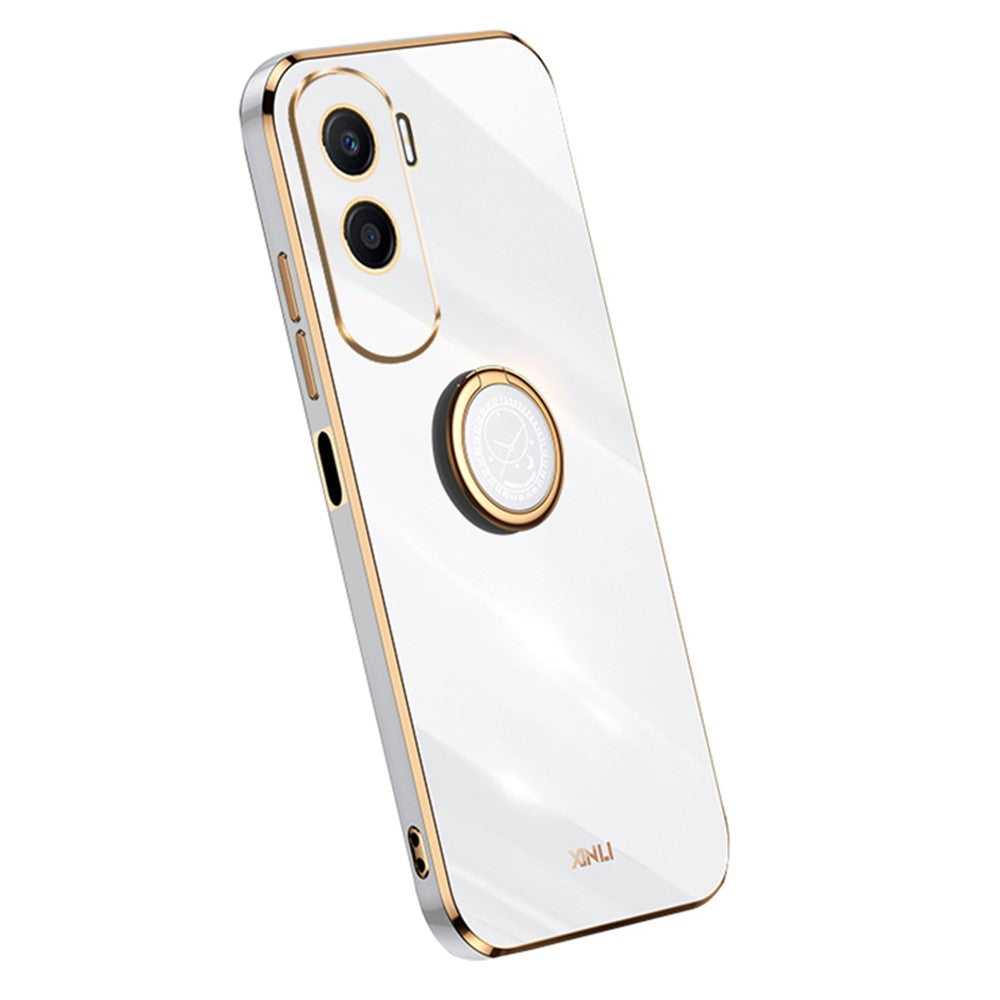 Honor X50i 5G / 90 Lite 5G Handyhülle – Galvanisierte TPU-Rückseite, kratzfest, mit Ringständer