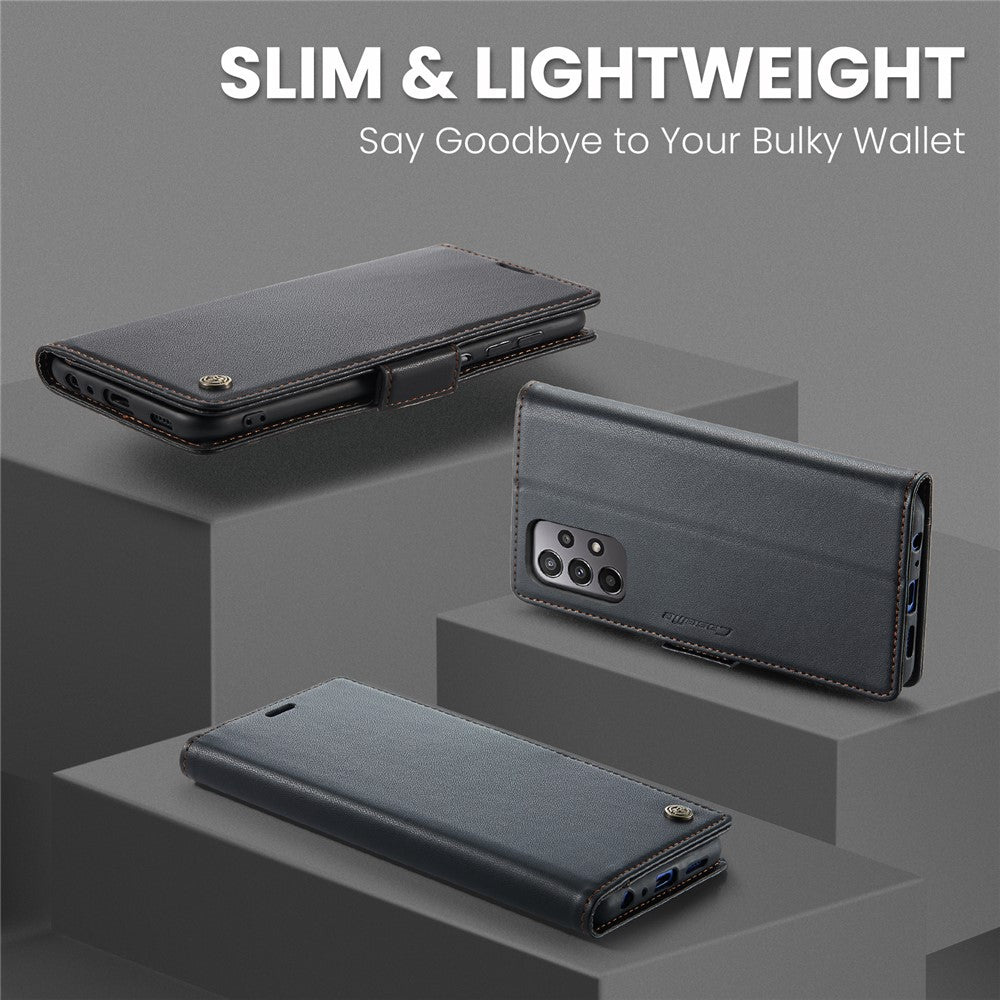 Galaxy A23 4G/5G Glänzende Wallet-Hülle – RFID-Schutz & Ständer