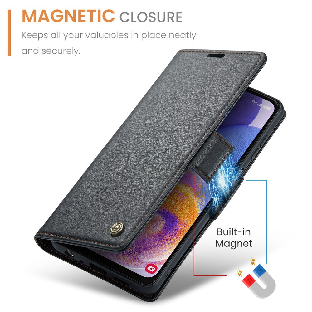 Galaxy A23 4G/5G Glänzende Wallet-Hülle – RFID-Schutz & Ständer