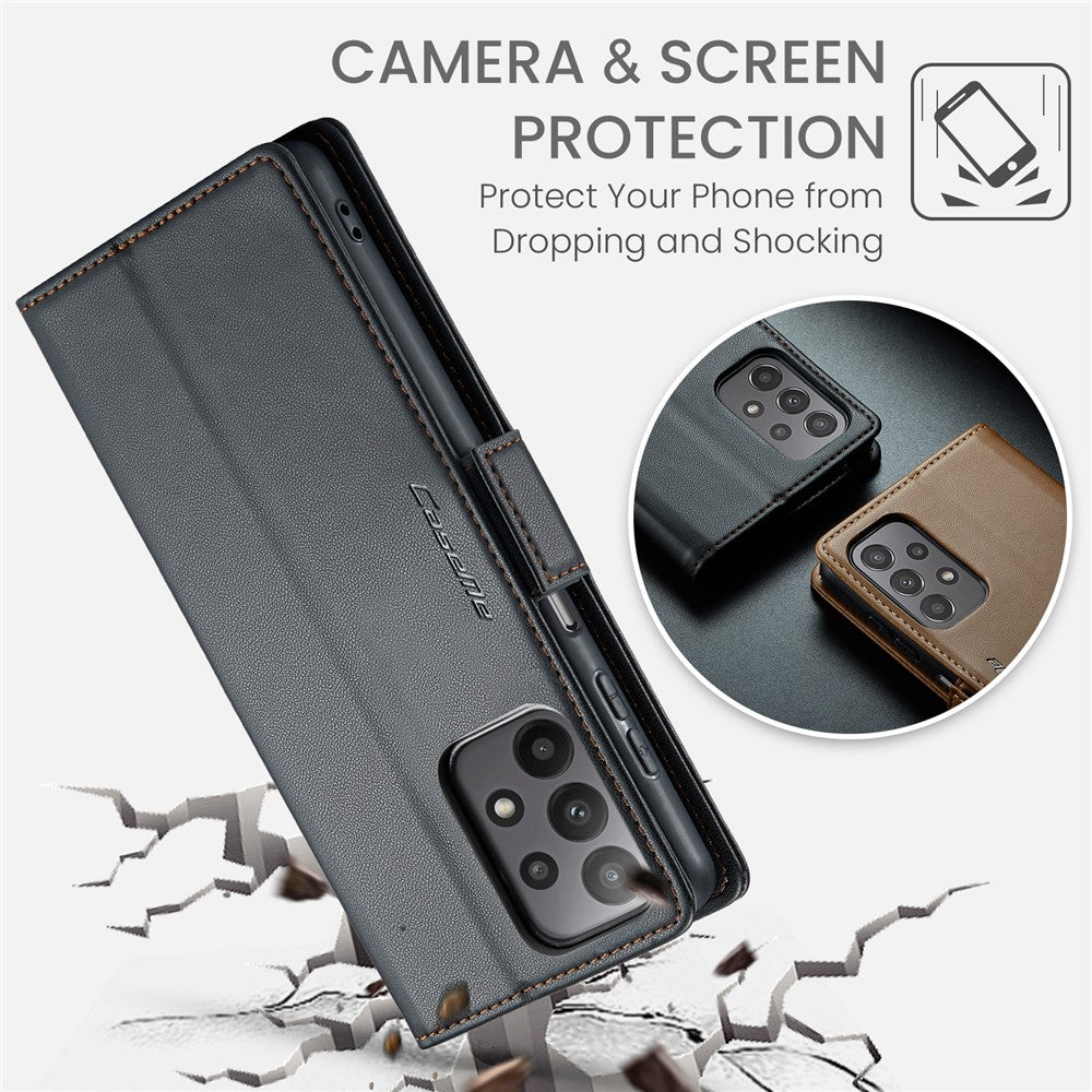 Galaxy A23 4G/5G Glänzende Wallet-Hülle – RFID-Schutz & Ständer