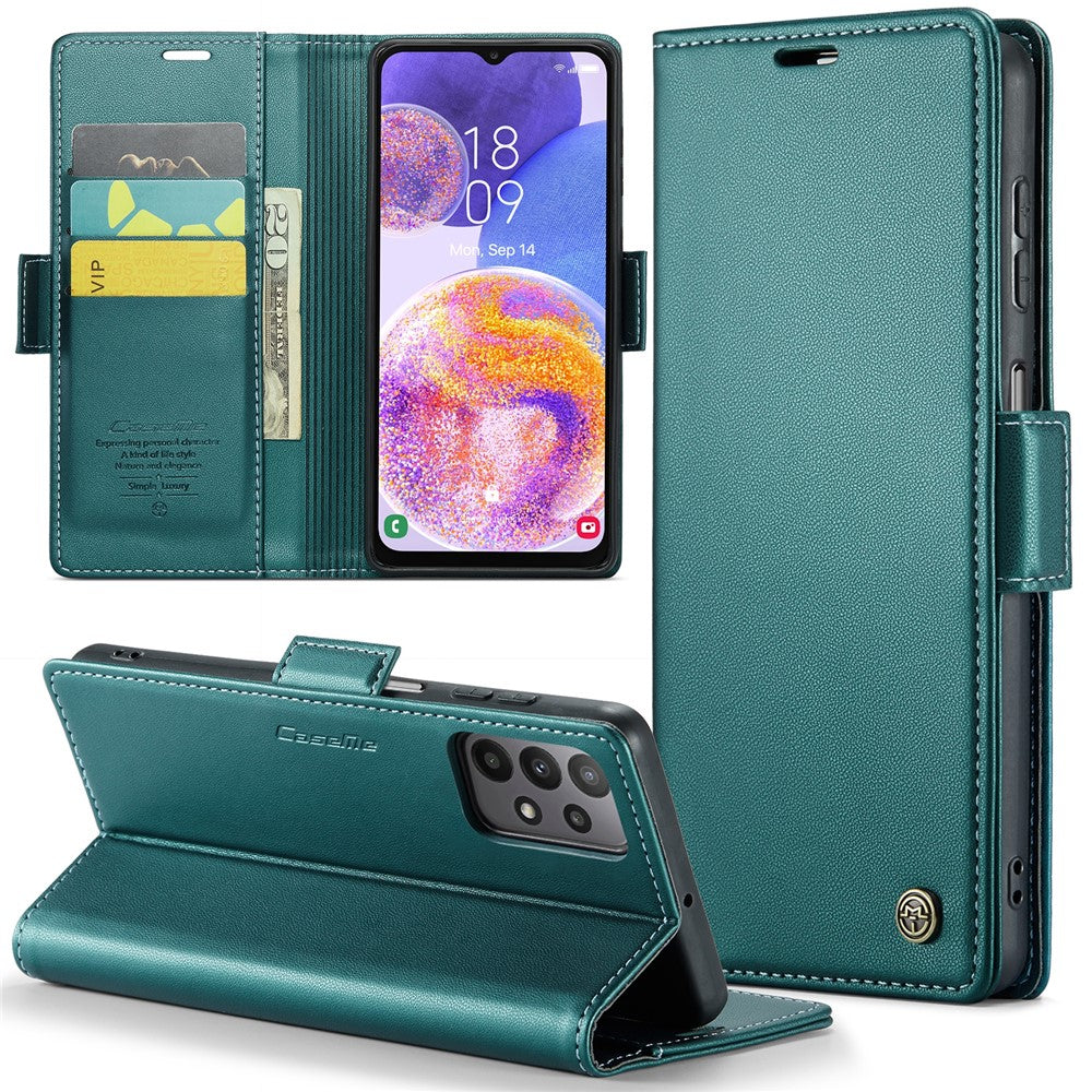Galaxy A23 4G/5G Glänzende Wallet-Hülle – RFID-Schutz & Ständer