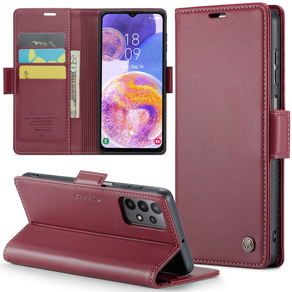Galaxy A23 4G/5G Glänzende Wallet-Hülle – RFID-Schutz & Ständer