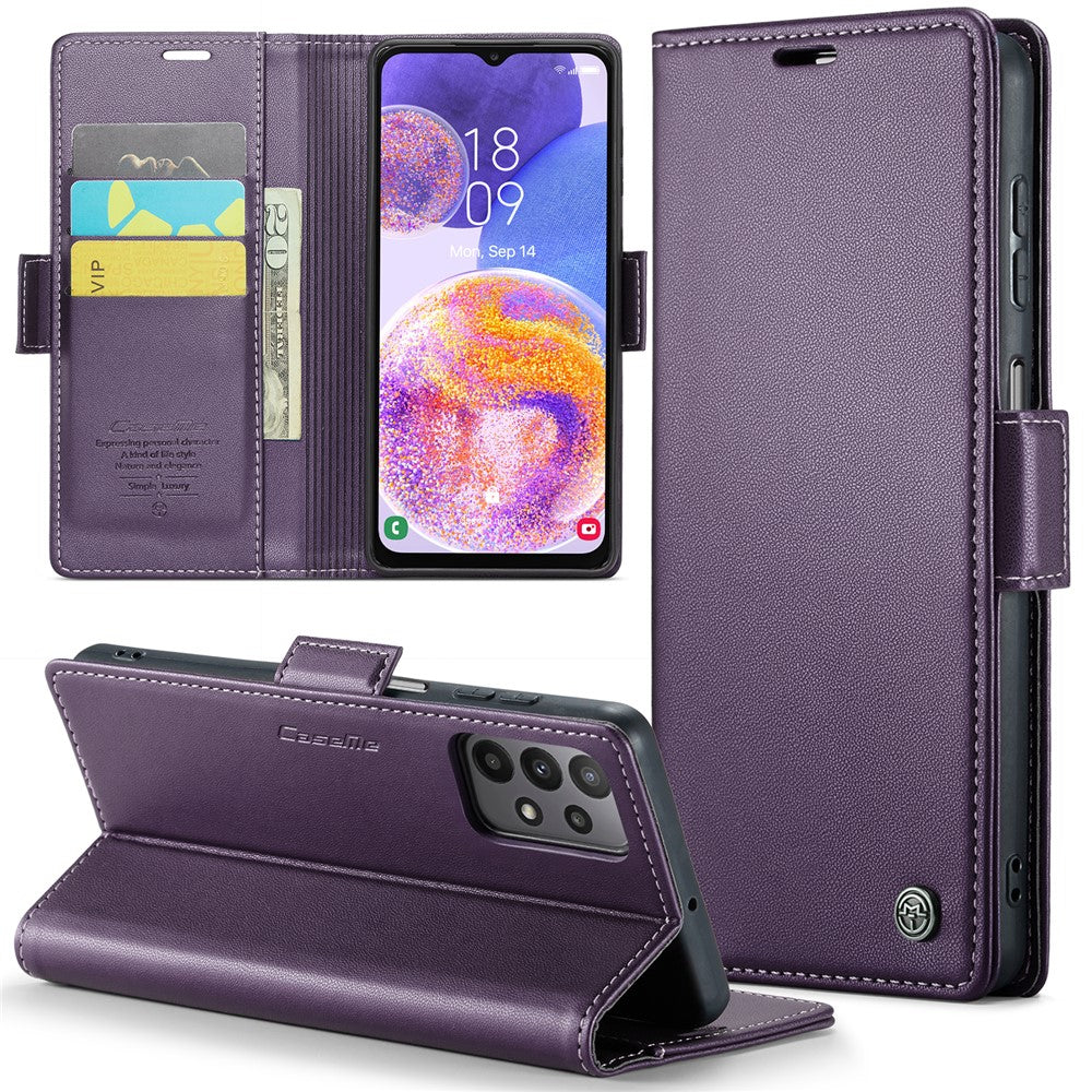 Galaxy A23 4G/5G Glänzende Wallet-Hülle – RFID-Schutz & Ständer
