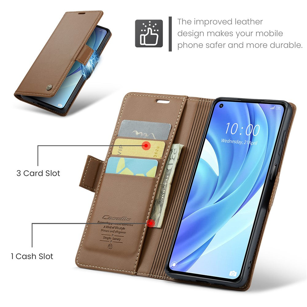 For Xiaomi Mi 11 Lite 4G / 5G / 11 Lite 5G NE Leather Case CASEME 023 RFID Blocking 3 Card Slot Mobile Cover