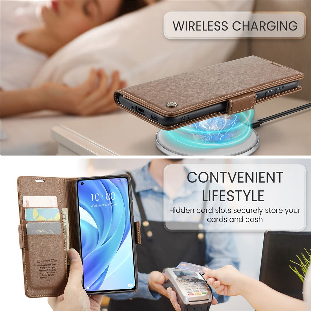 For Xiaomi Mi 11 Lite 4G / 5G / 11 Lite 5G NE Leather Case CASEME 023 RFID Blocking 3 Card Slot Mobile Cover